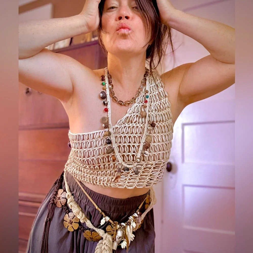 Cowrie Shell & Crochet Camisole - Picture 8 of 16